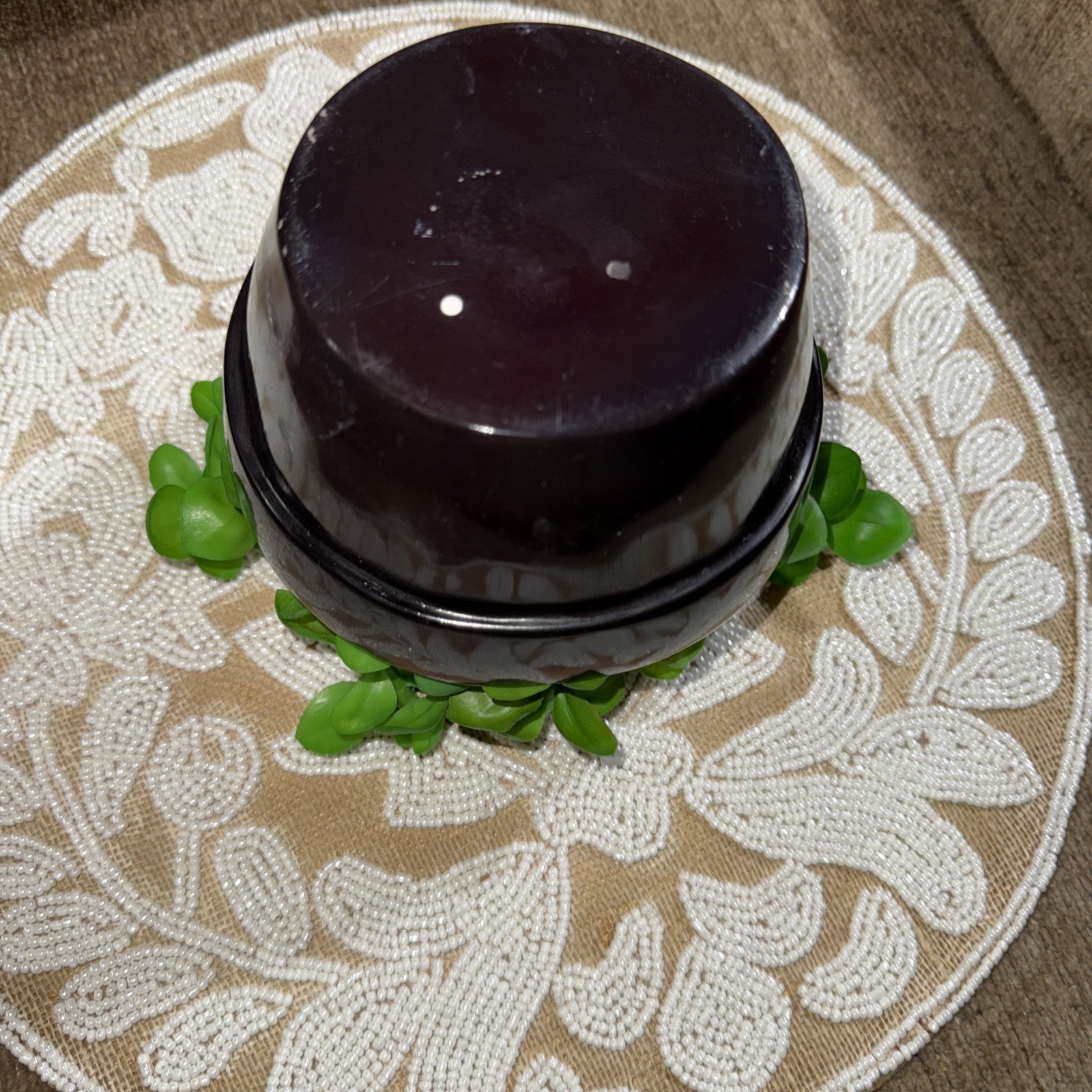 3x6black Pot With Faux Plant
