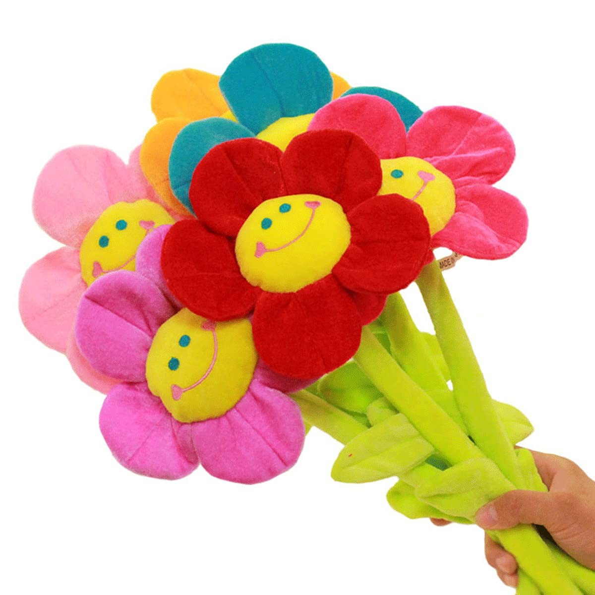 Stuffed Artifical Flower,Plush Sunflower Bouquet with Bendable Stems, Stuffed…