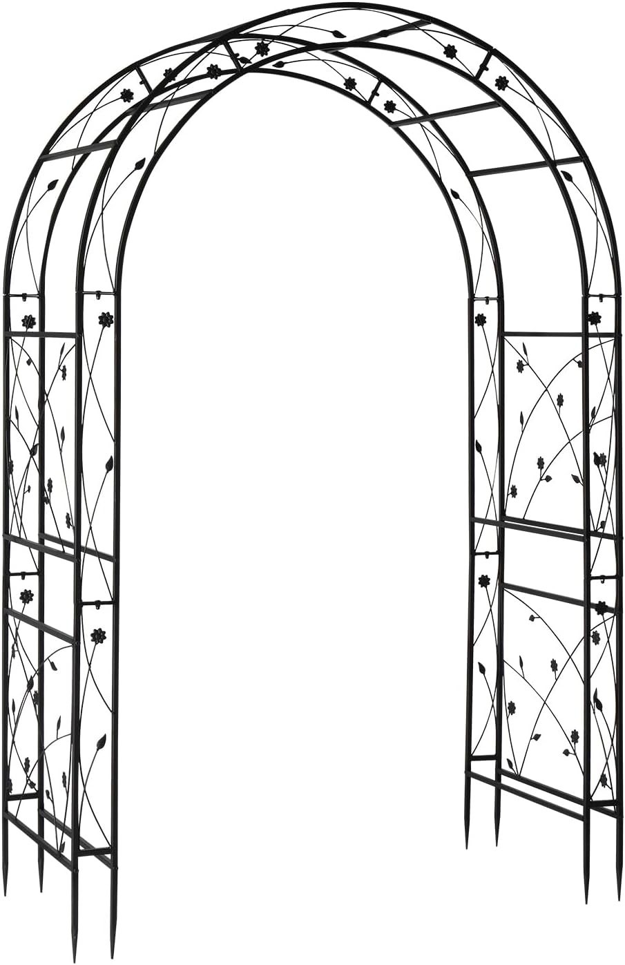 Garden Arbor, Arch for Wedding Ceremony Party, Christmas Garden Decor Steel G…