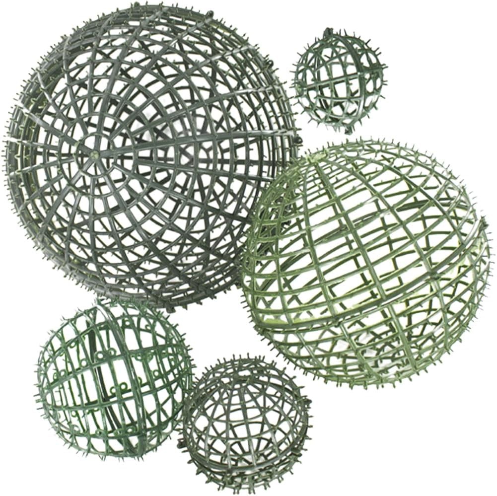 Artificial Plant Topiary Ball Support Cage Green Plastic Flower Arrangement