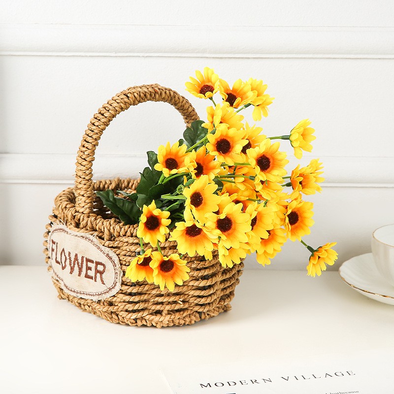 26 Head Artificial Decor Sunflower Silk Fake Flowers Bouquet Bridal Home Garden
