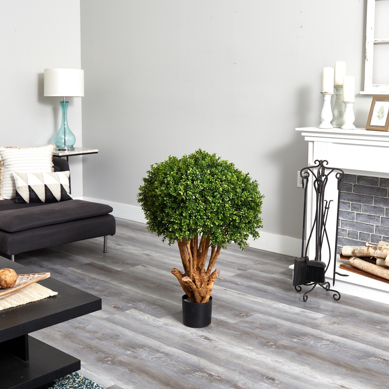 3’ Artificial Boxwood Topiary Tree UV Resistant (Indoor/Outdoor) . Retail $370