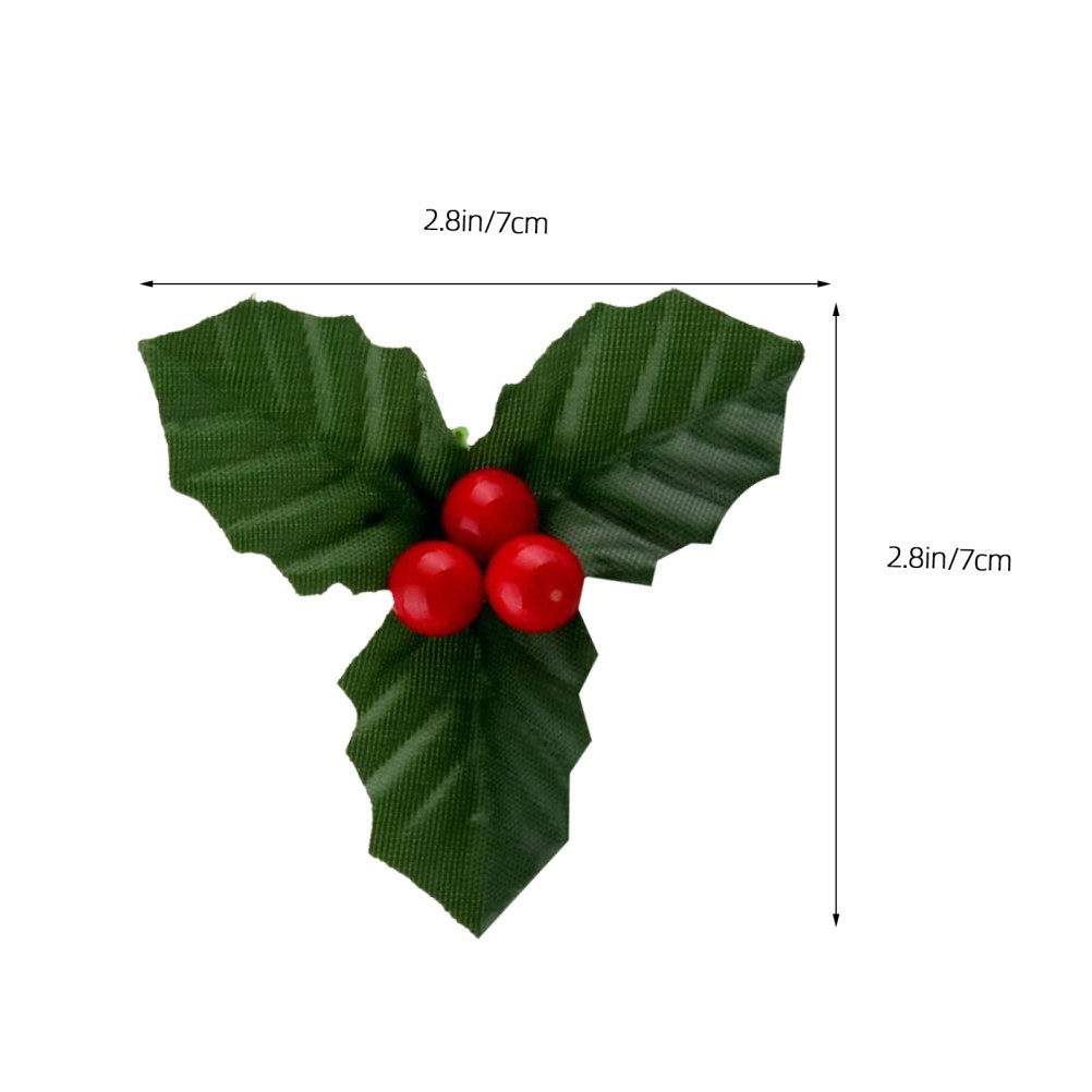 50 Pcs Artificial Red Berry Stems Christmas Tree Decorations Garland