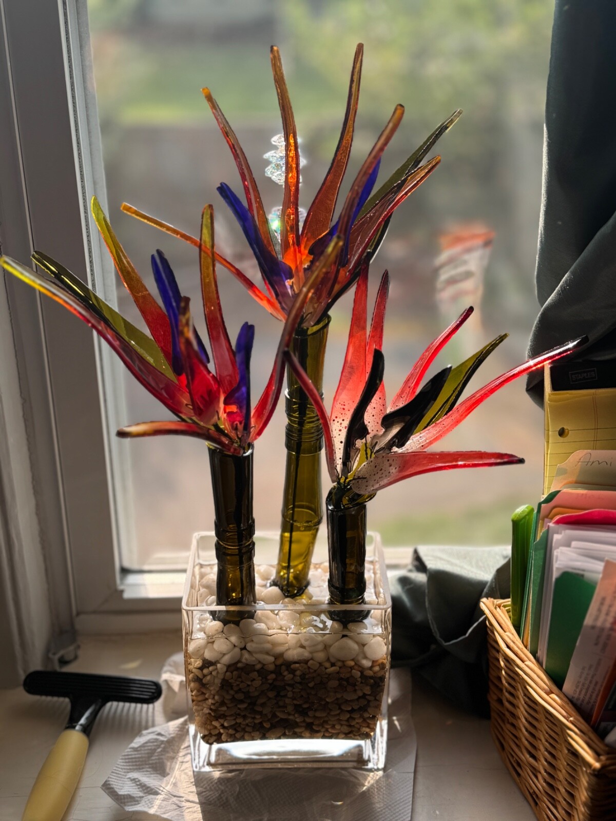 Handmade Colorful Glass Flowers – Custom Orders Available Conversation Pieces