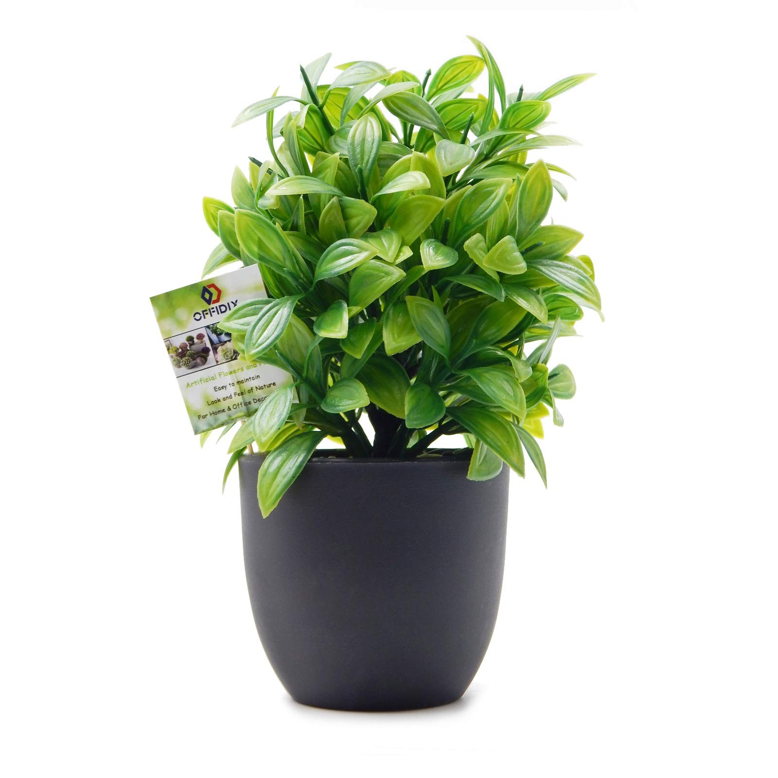 1 PC Artificial Eucalyptus Plants With Black Vase Potted Fake Light Green