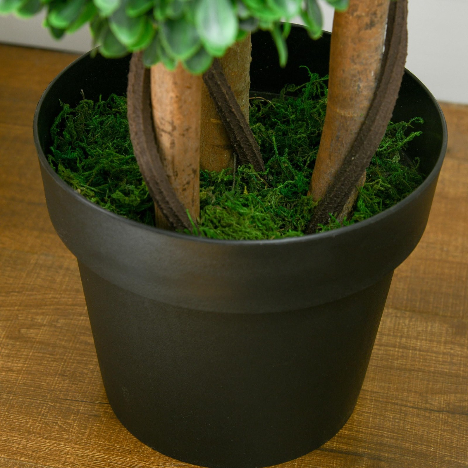 HOMCOM 3.5ft/43.25″ Artificial 3 Ball Boxwood Topiary Tree 3ft 7in, Green
