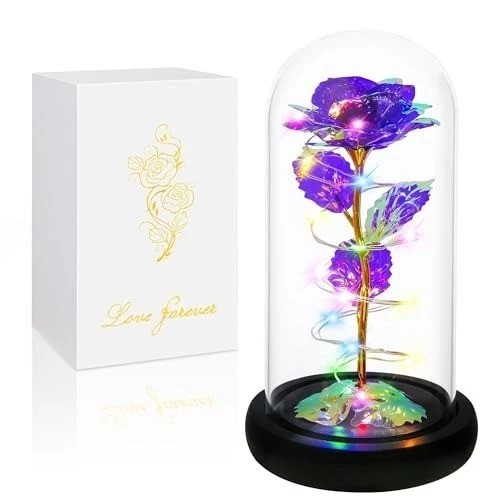 Enchanting Glass Dome Rose with LED Light – Perfect Gift for All Occasions