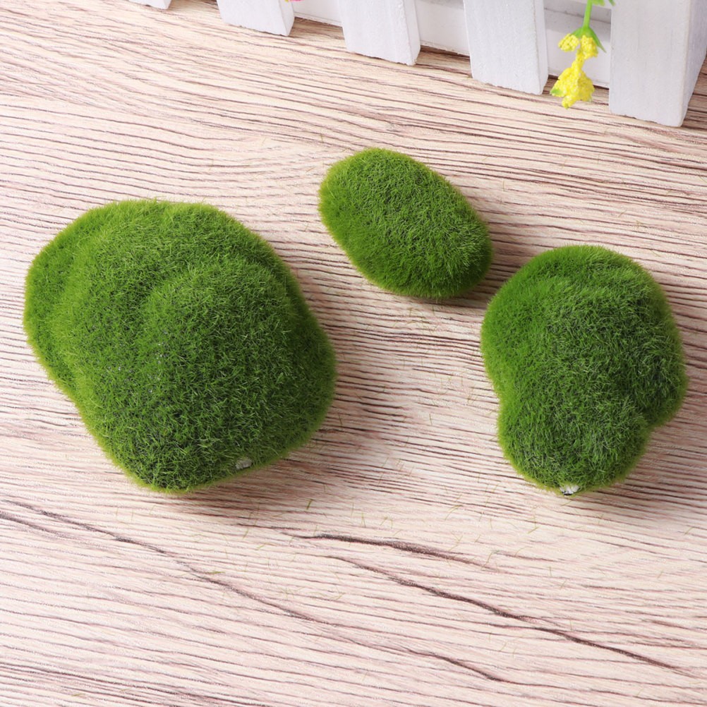 Artificial Rocks Balls Fuzzy Cover Stones Varying Sizes for Floral Pieces
