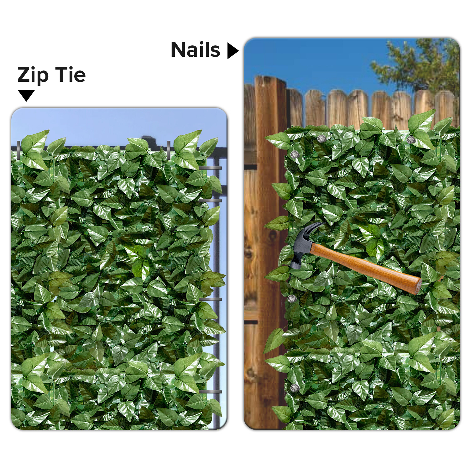 Outdoor Artificial Faux Leaf Fence Screen UV Protected Garden Porch Wall Decor