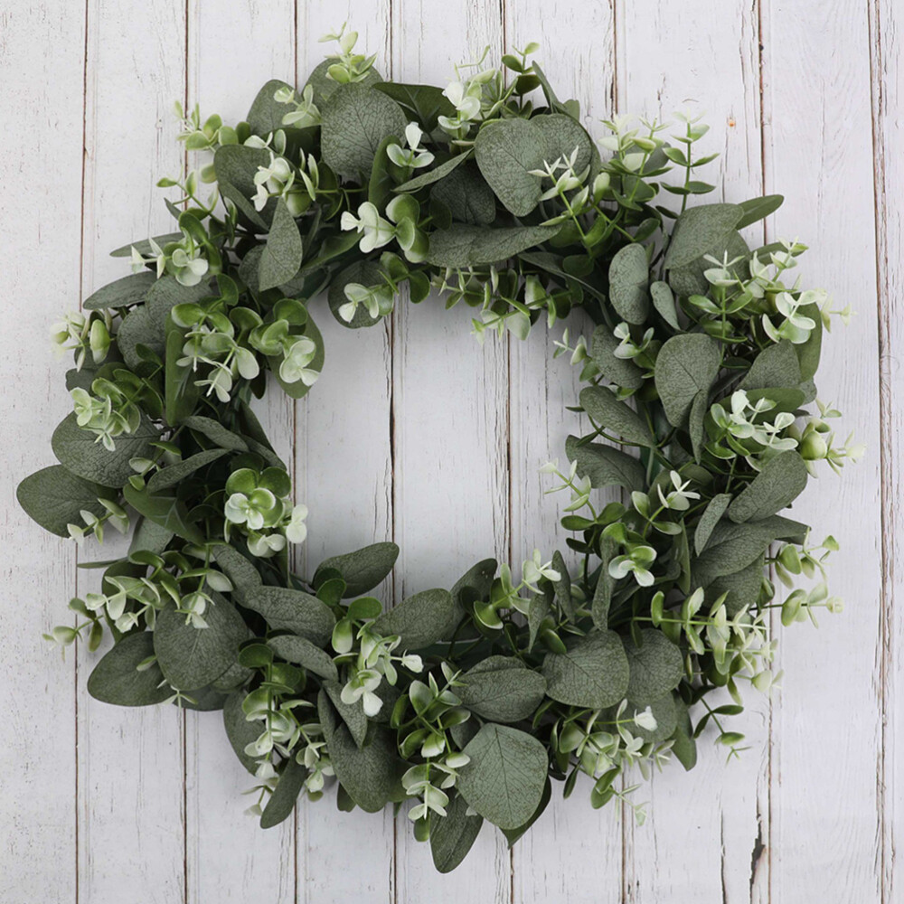 1PC Spring Wreaths for Front Door Outside Clearance Eucalyptus Wreath 17 Inch