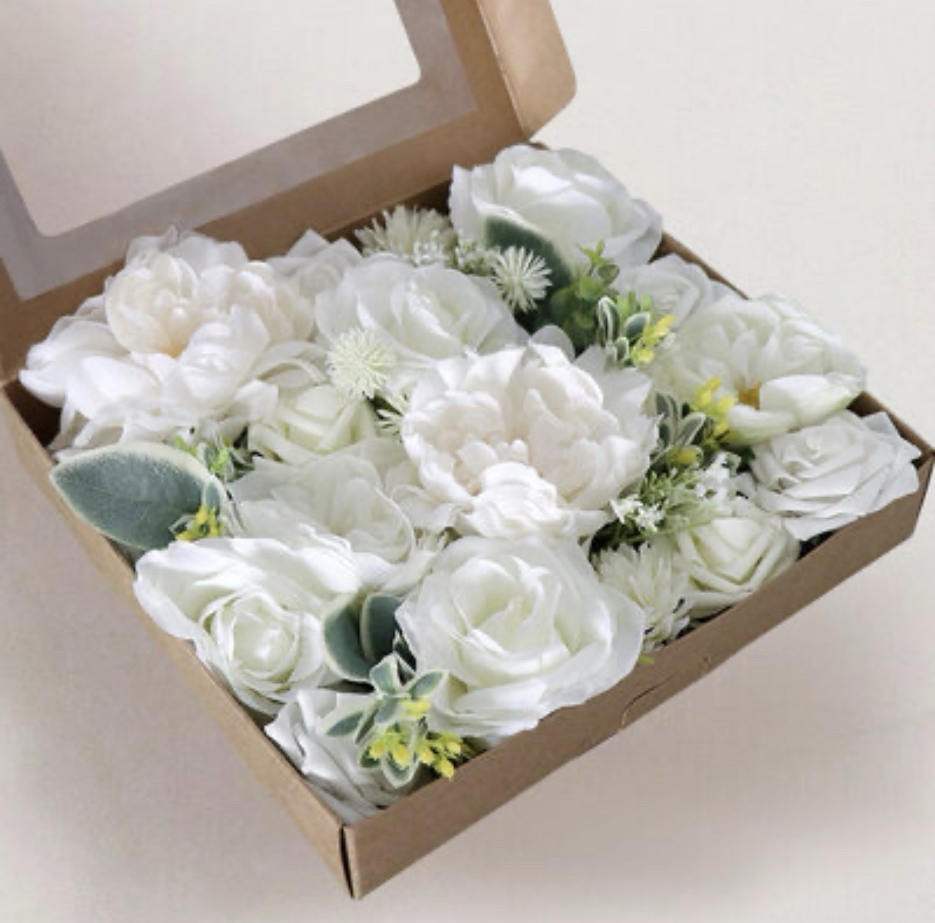 Artificial White Silk Flowers for Home Decor Wedding DIY – A0123