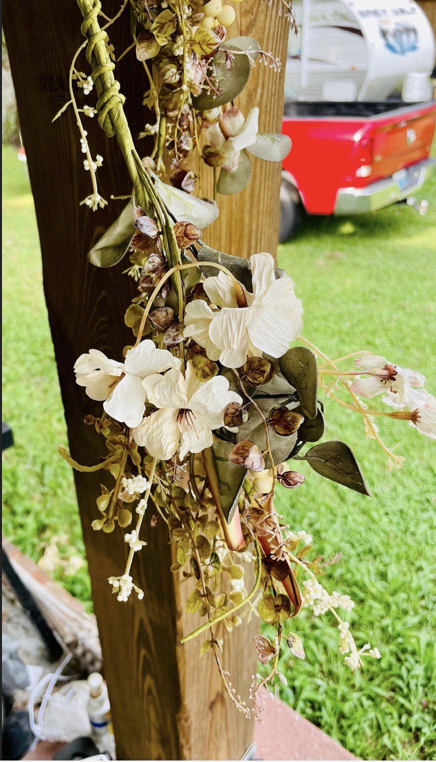 Mixed Cream Fall Farmhouse Floral Garland NEW 40”