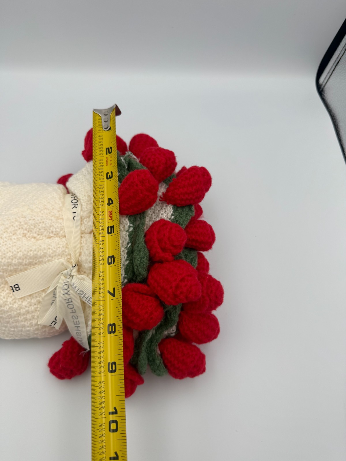 Handmade Style Crochet Rose Flower Bouquet – Forever Knit Gift Pink Roses Decor