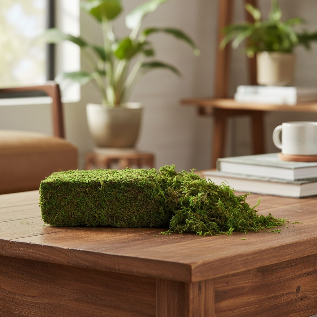 Artificial Fake Moss for Plants Indoor, 16OZ Green Moss for Crafts for Faux P…