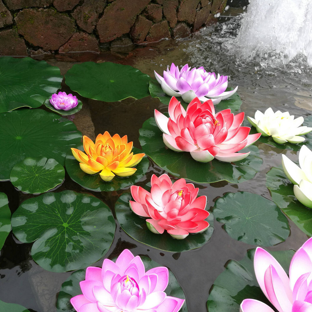 5Pcs Water Lillies Ponds DIY Floral Simulation Artificial Plant Flowers Decor