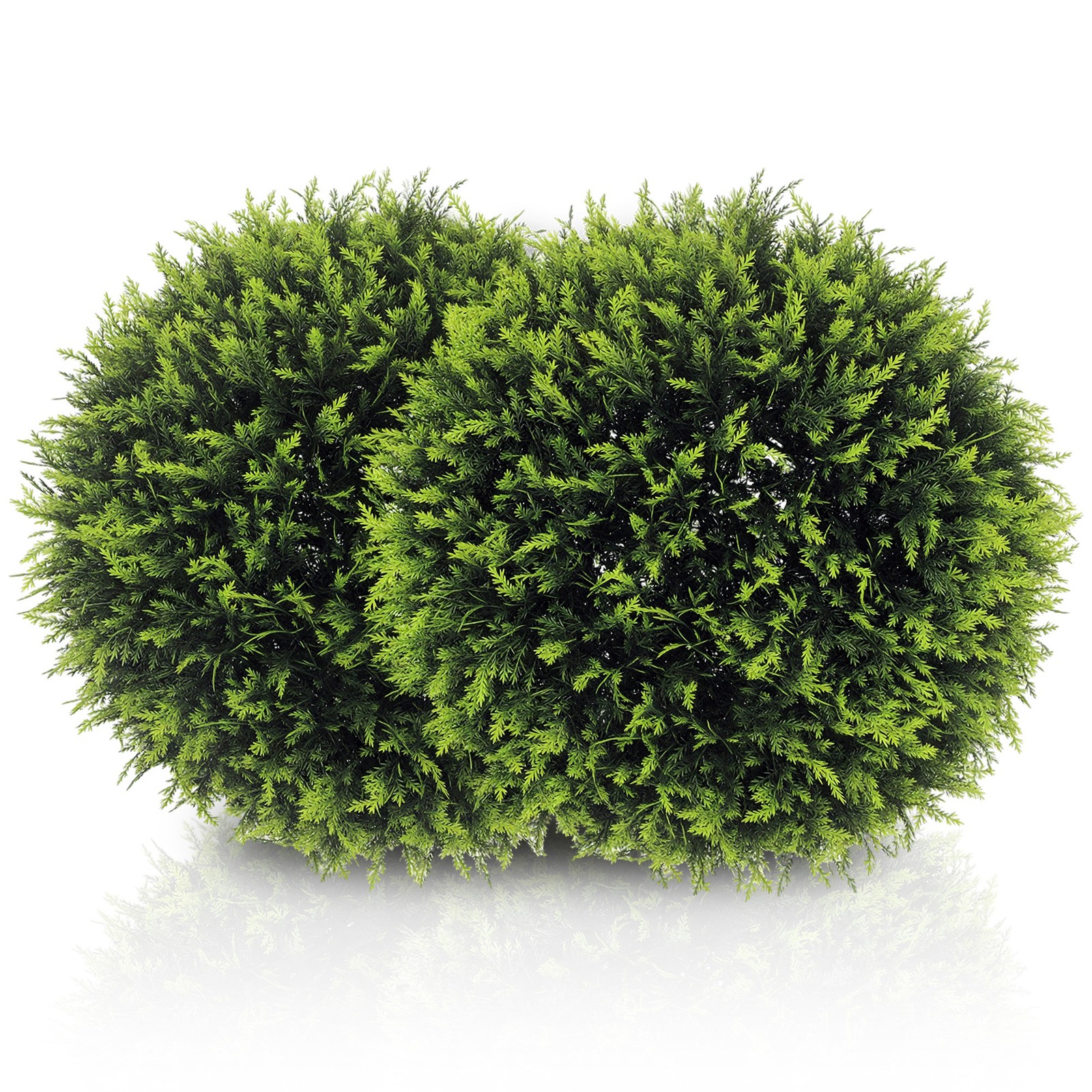 HOMCOM Set of 2 Artificial Plant Topiary Balls, 17.7 Inch