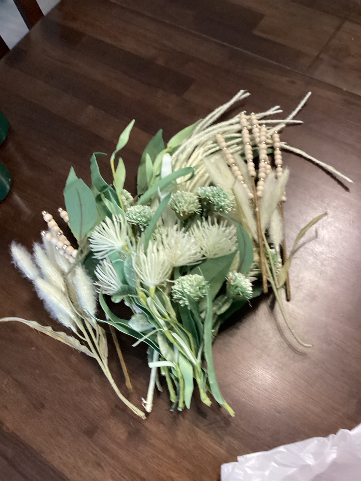 Faux Flowers. Assorted Cream And White Floral Stems, Greenery,