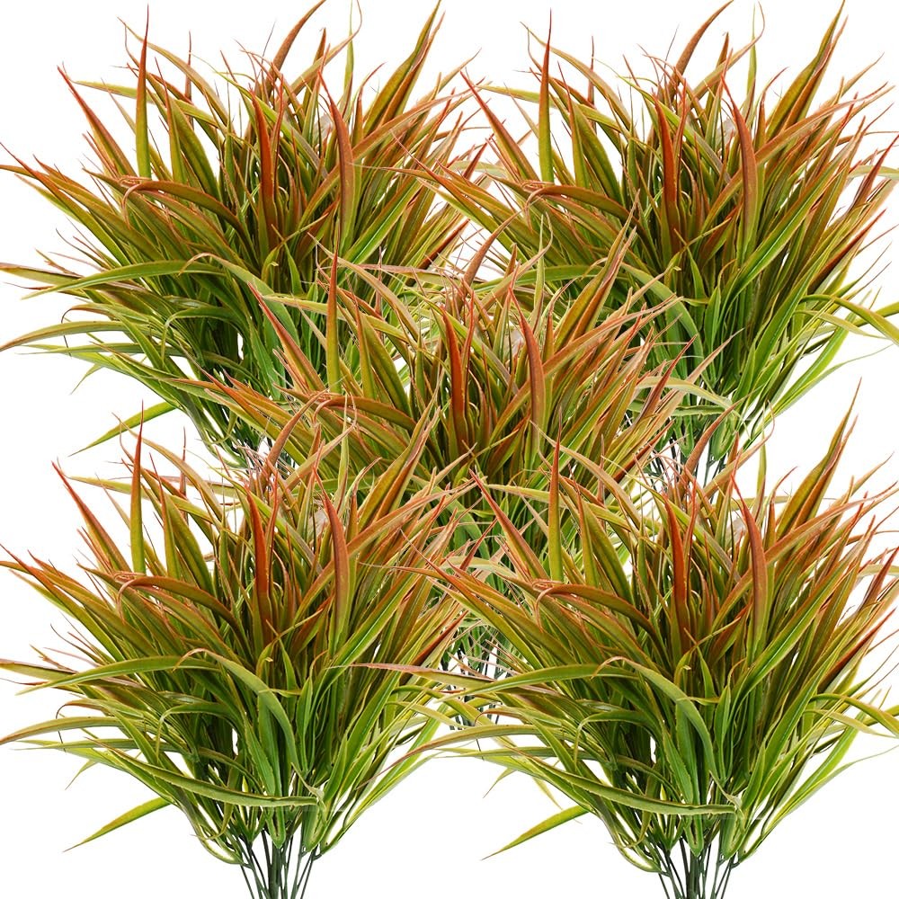12 Bundles Artificial Outdoor Plants Fake Bushes Shrubs Greenery for Plastic