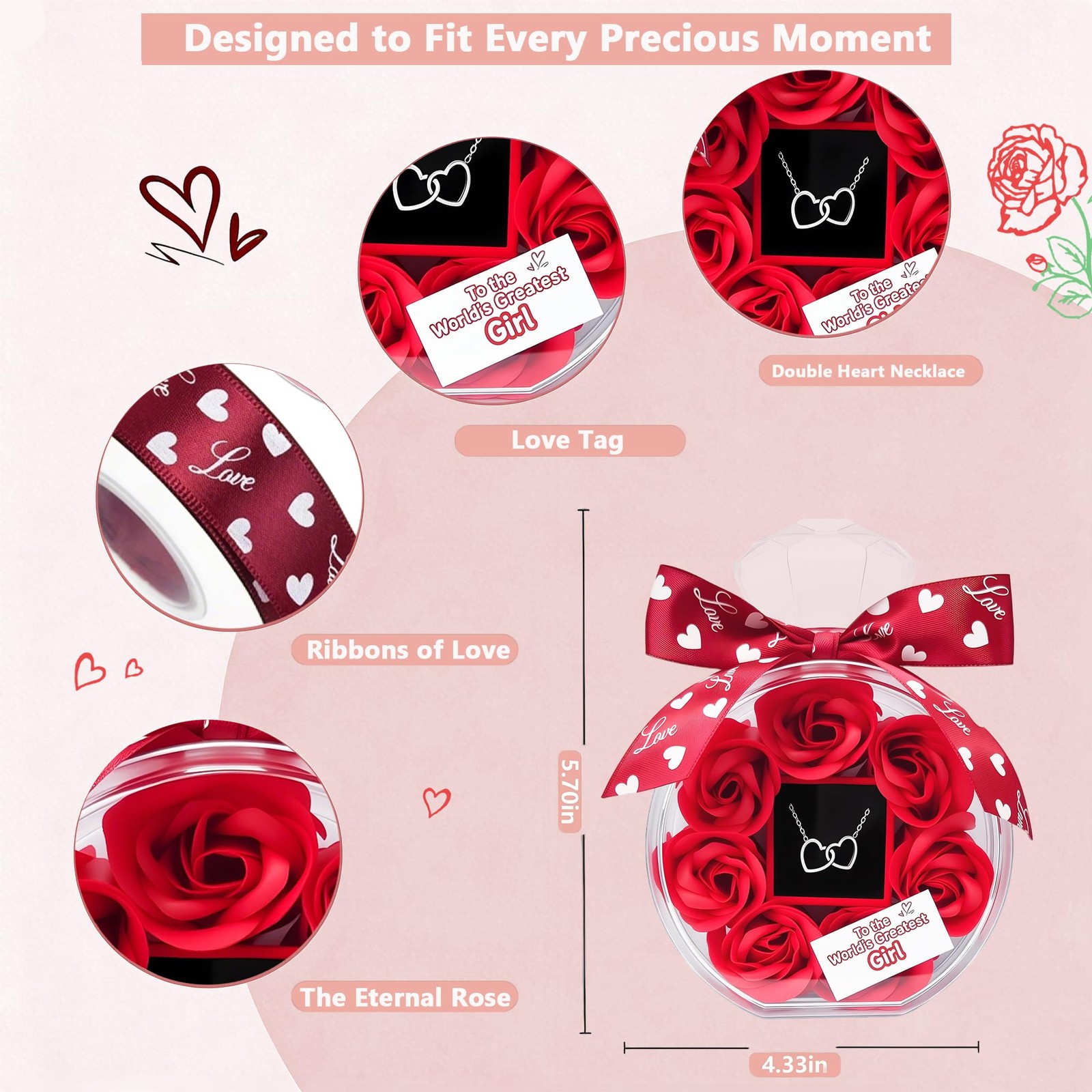 Gifts for Girlfriend Valentines Day Anniversary Cute Artificial Soap Rose Flo…