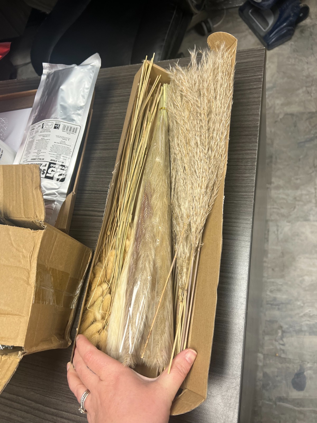 Pampas grass – floral arrangement – set