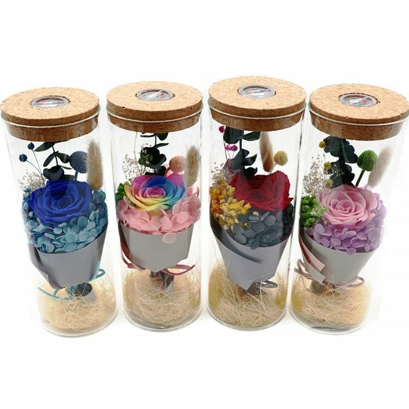 Eternal Rose Glass Bottle Birthday Valentine Wedding Mother Flowers Gift For Her