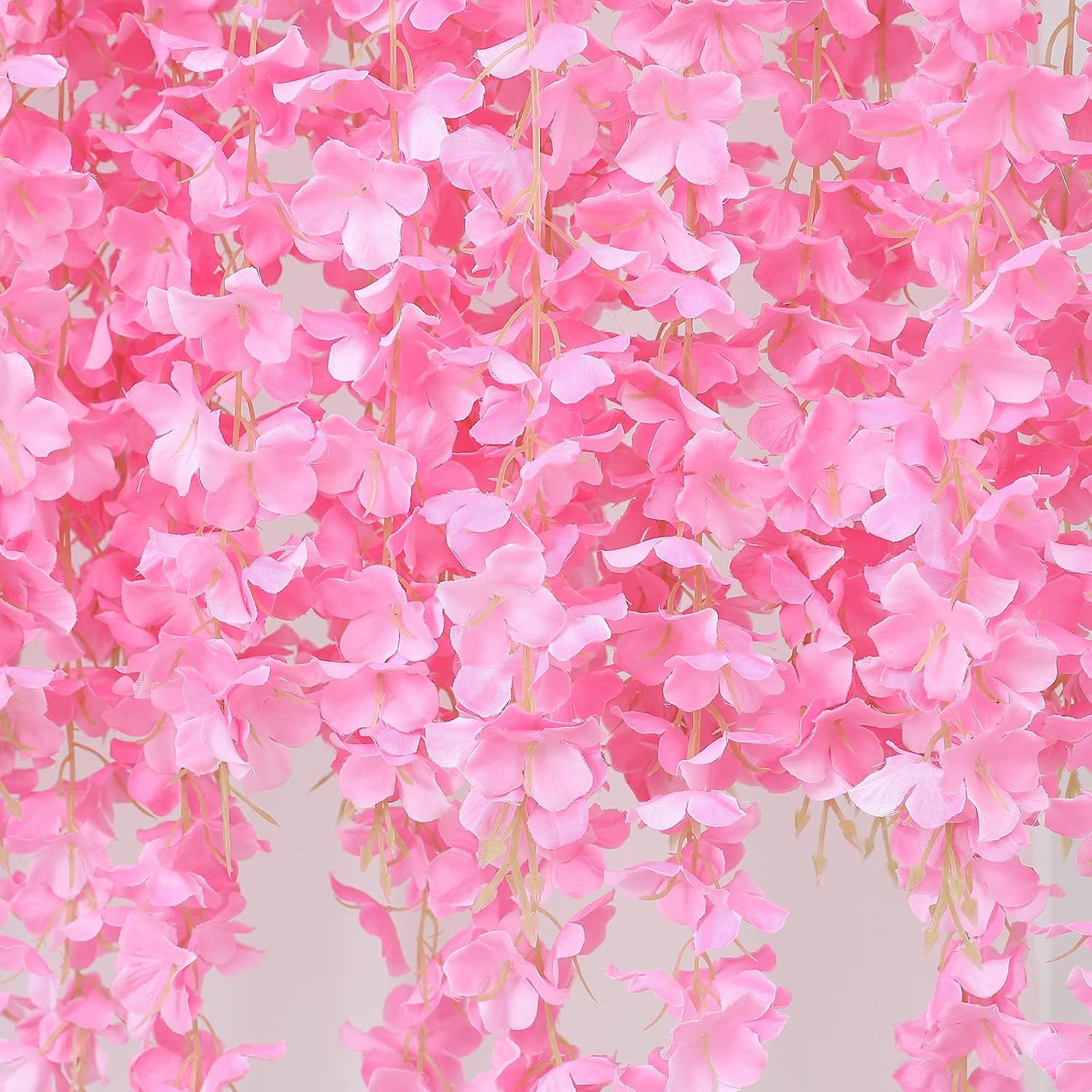12 Piece Artificial Silk Wisteria Vine 3.6 Feet Ratta Hanging Flower Garland Str