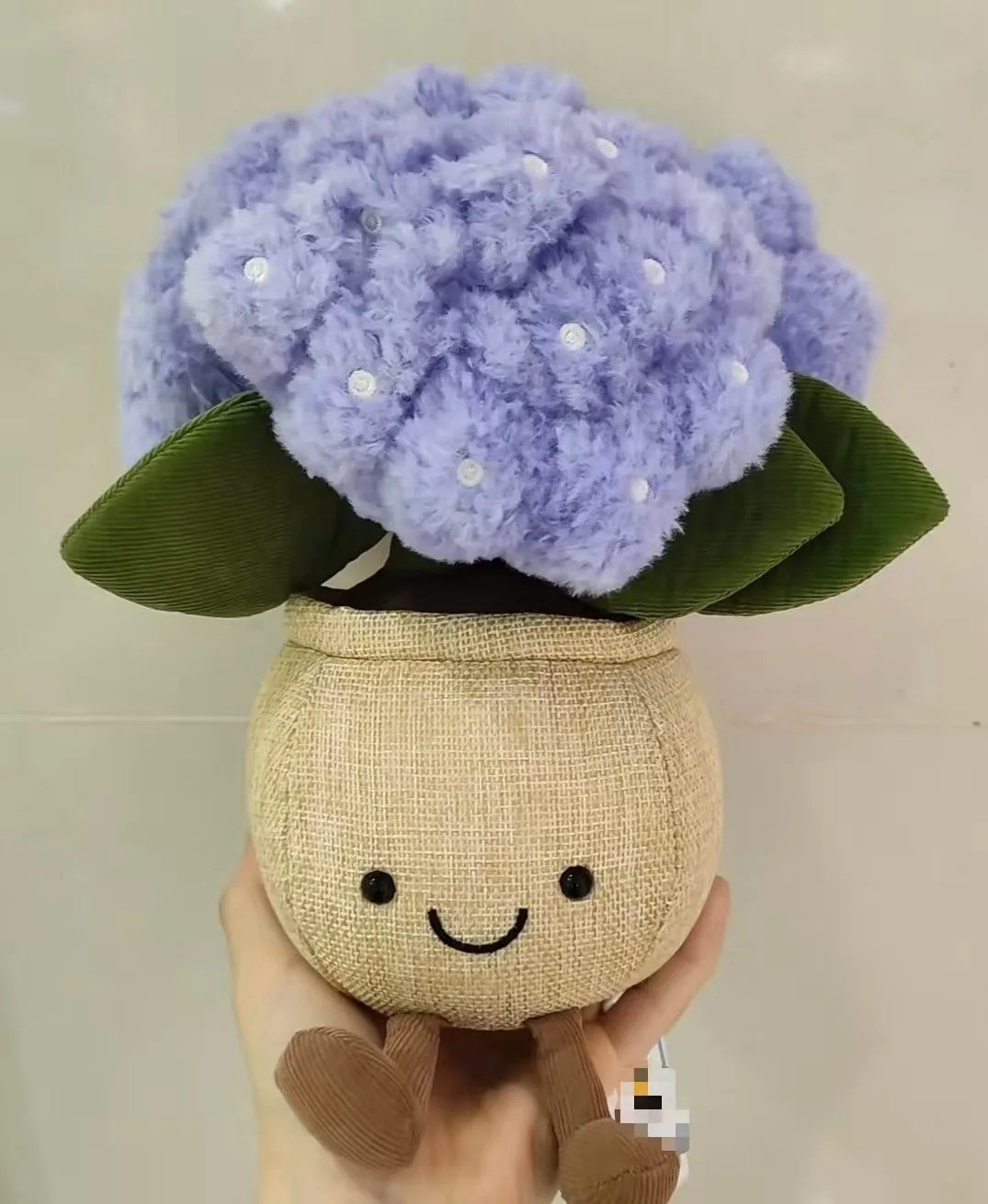 Spring Hydrangea & Ivy Potted Plant Plush Doll Home Decoration Ornament Gift