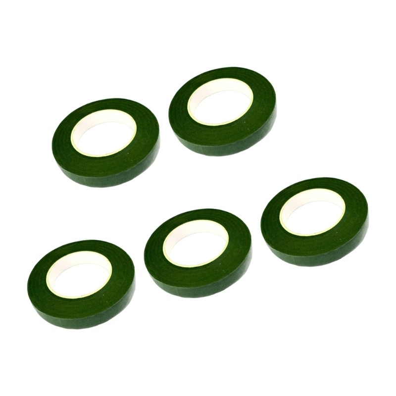 5 Rolls Artificial Flower Stem Wrap Tape for Arrangements and Decorating