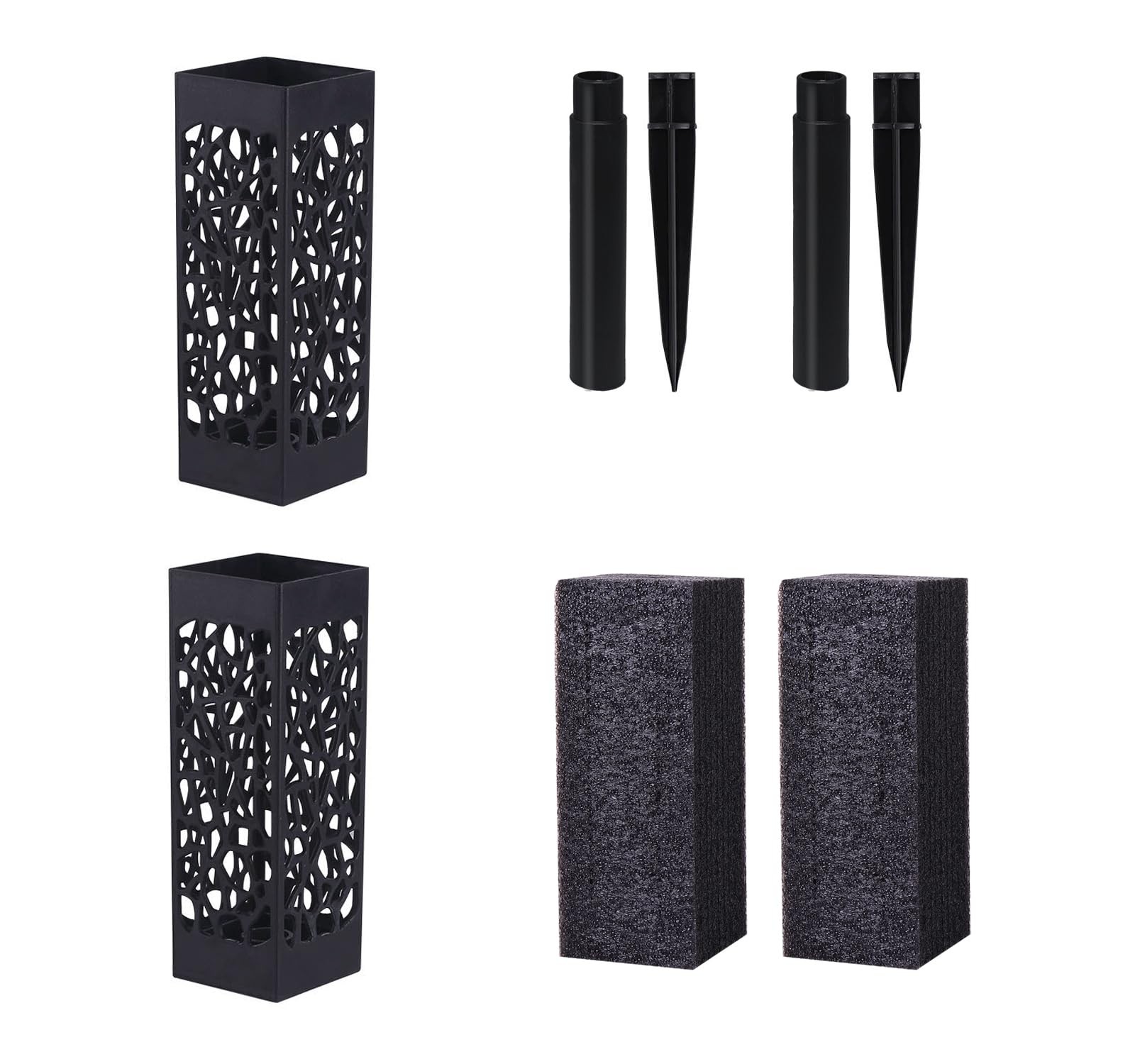 Cemetery Flower Vase with Foam for Grave Decorations 2 Headstones Spike Outdoor