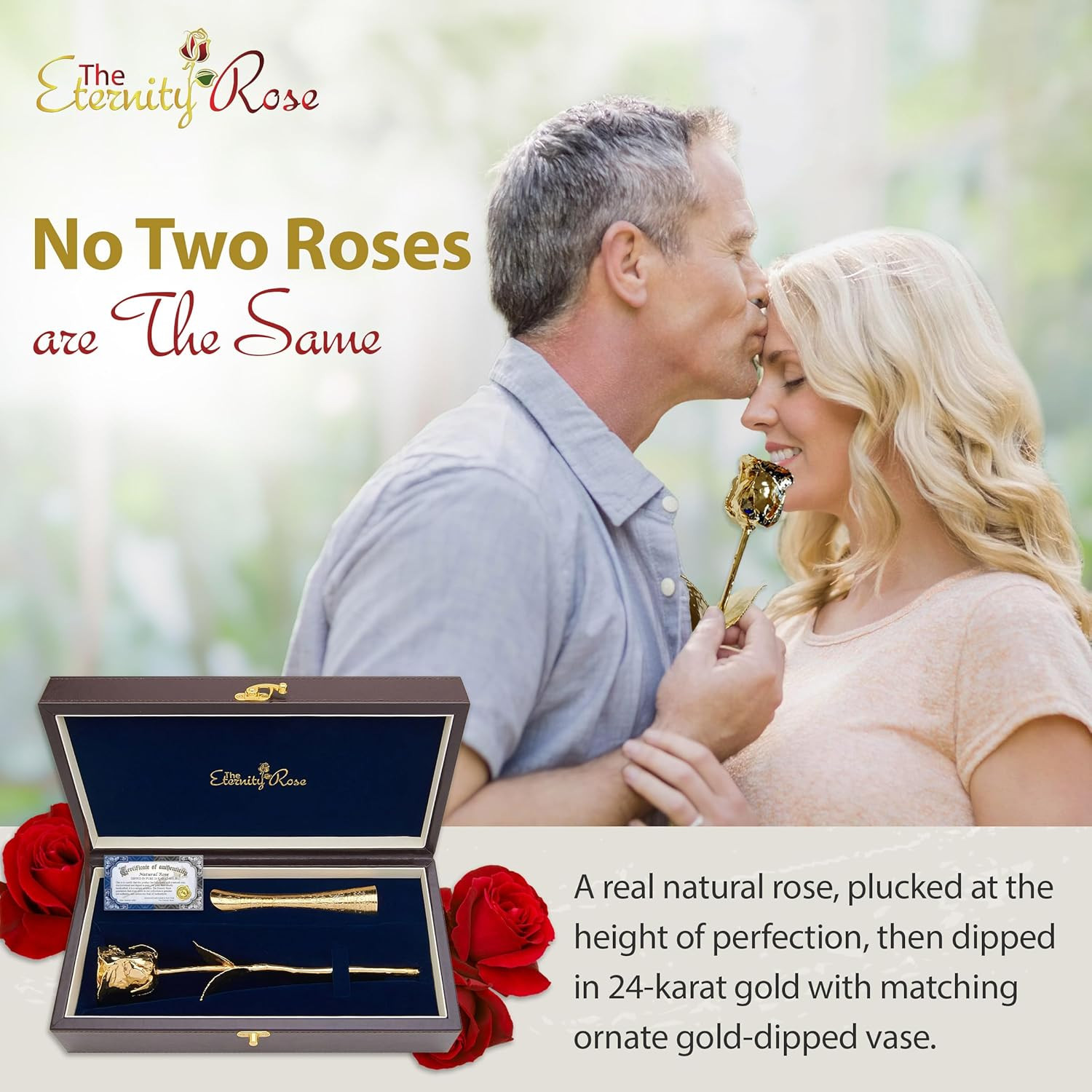 24K Gold Dipped Rose with Vase – Romantic Gift for Her, Wedding & Anniversary