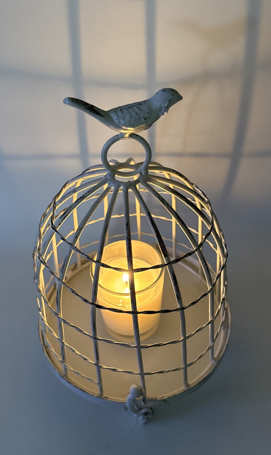 9″ Shabby Chic Decorative Birdcage Removable Nest Bird Display Farmhouse Decor