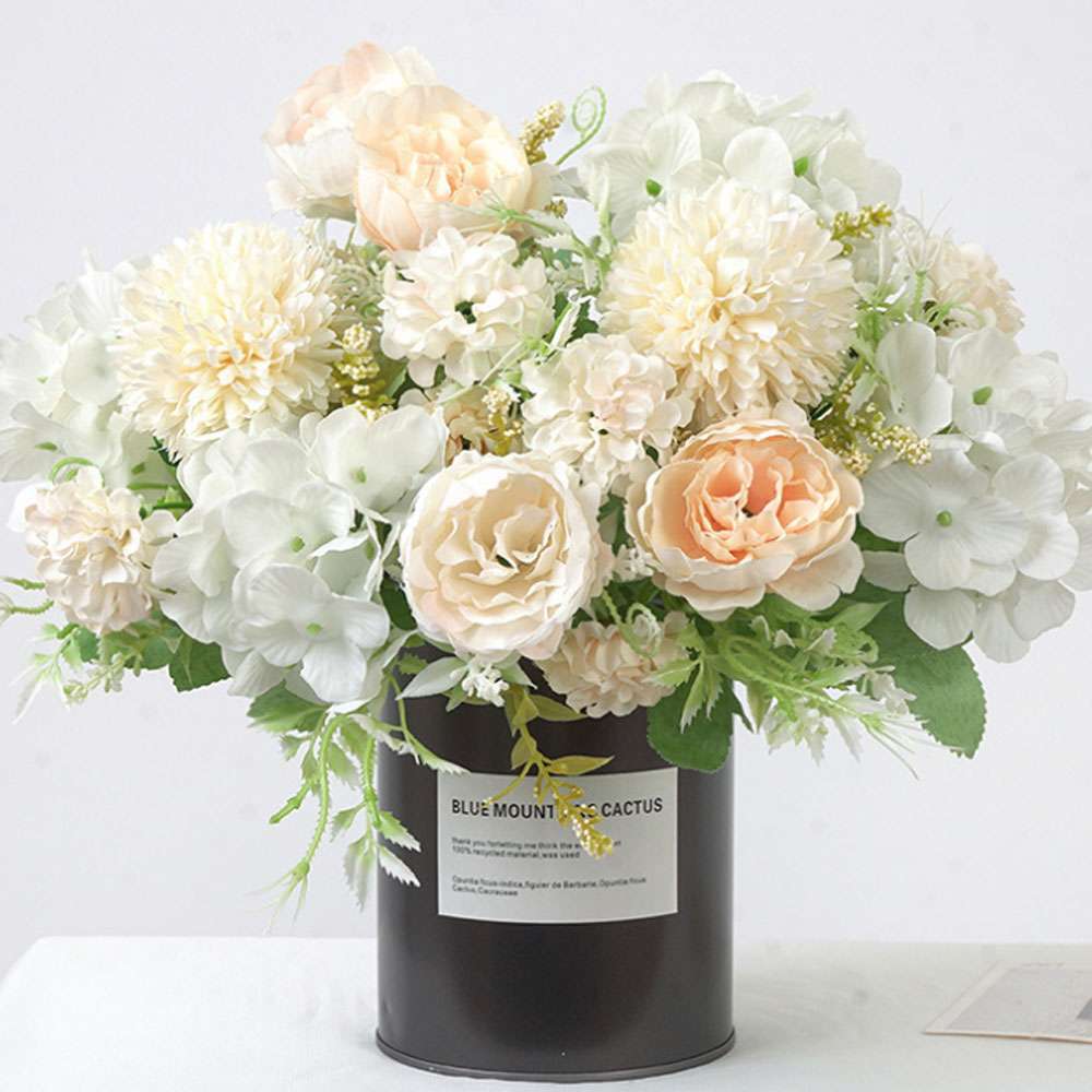 1/2PCS Artificial Silk Peony Fake Flowers Bunch Bouquet Home Wedding Party Decor