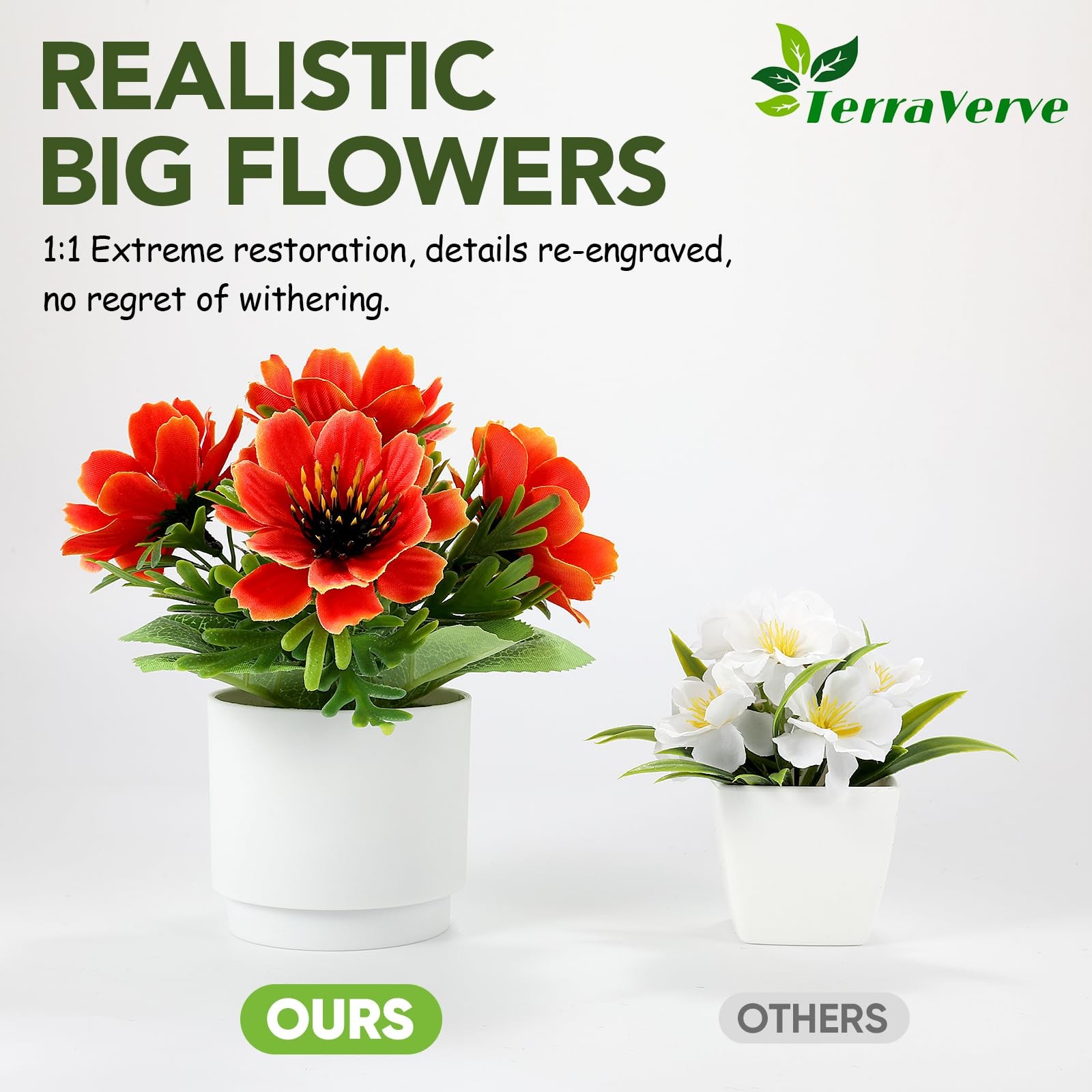 Artificial Plants Set of 4，High Rating Artificialke Flowers|Red Silk Flowers …