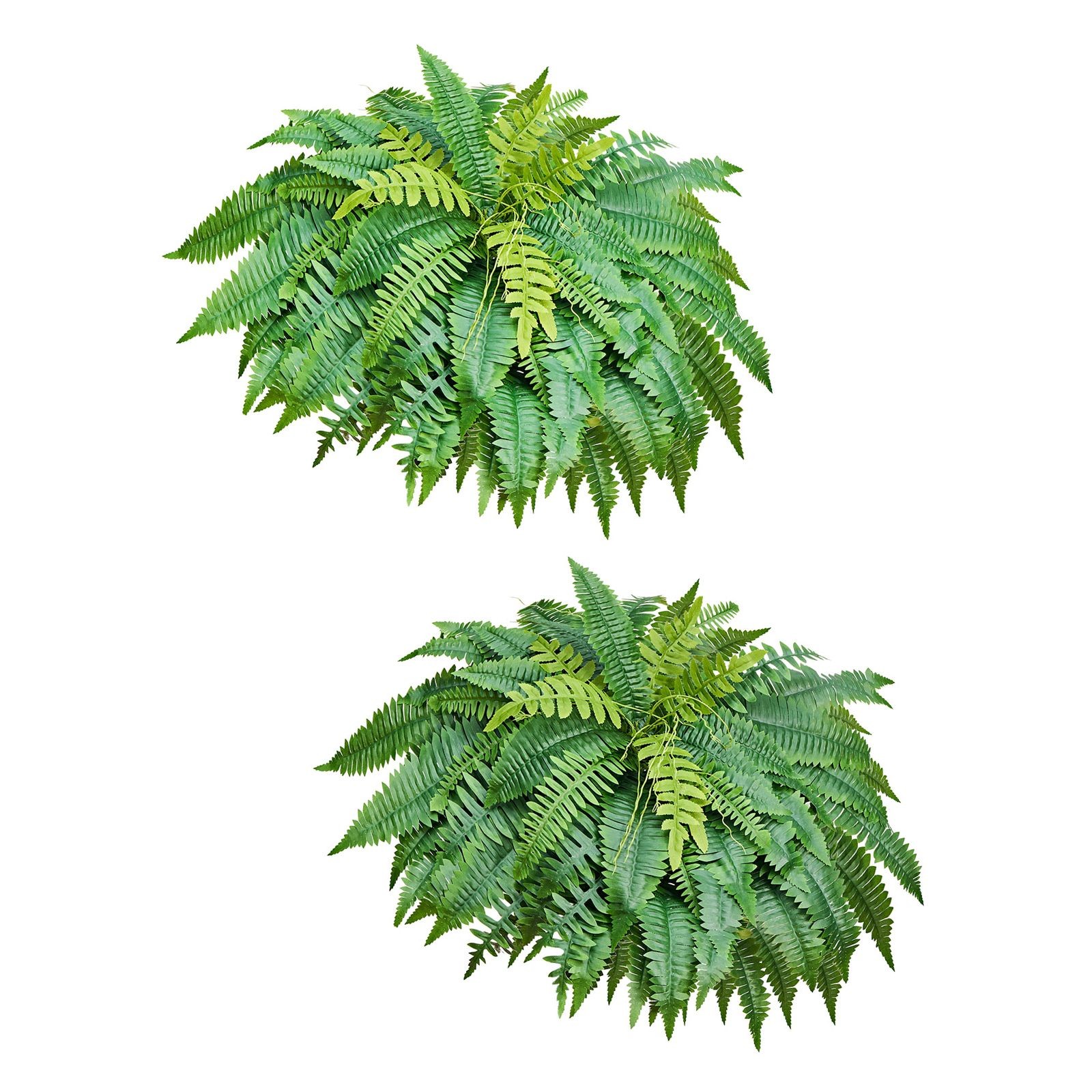 Artificial Fern Bushes, 45in Tall, 63-Frond, Weather-Resistant