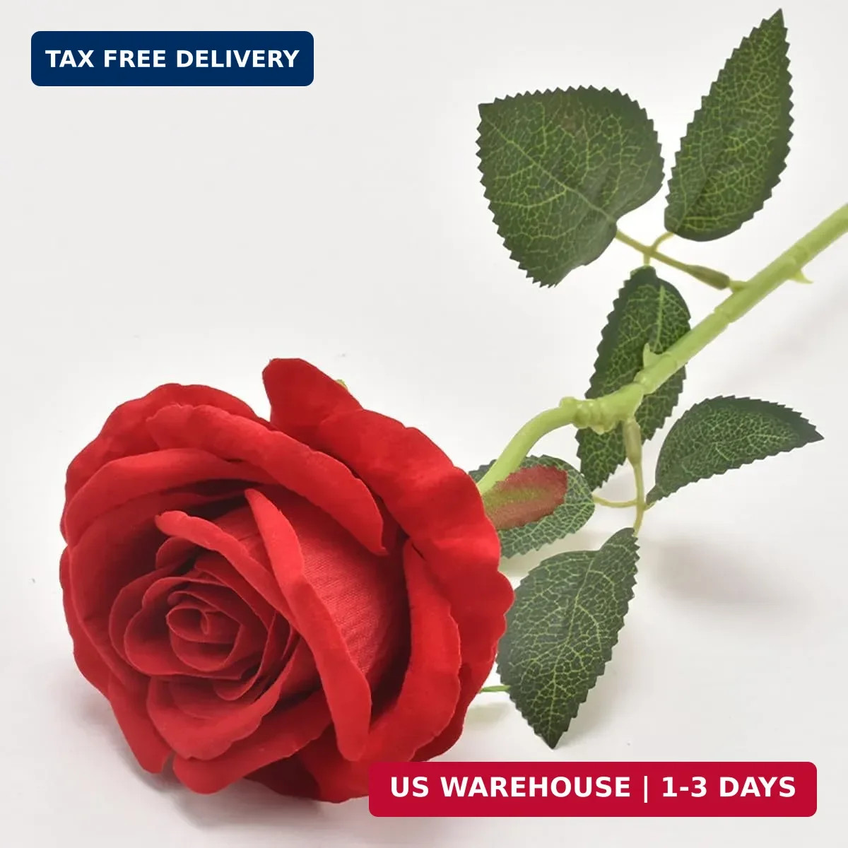 Wine Red Fake Roses Artificial Flowers 10 Pcs Real Touch Silk Faux Roses with Lo