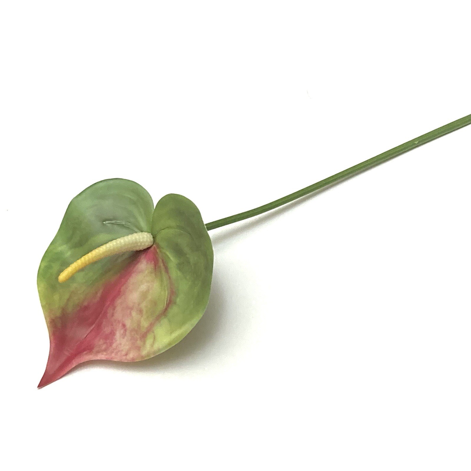 6 Realistic 25″ GREEN PINK Anthurium Stem Flower Floral Tropical Artificial Fake