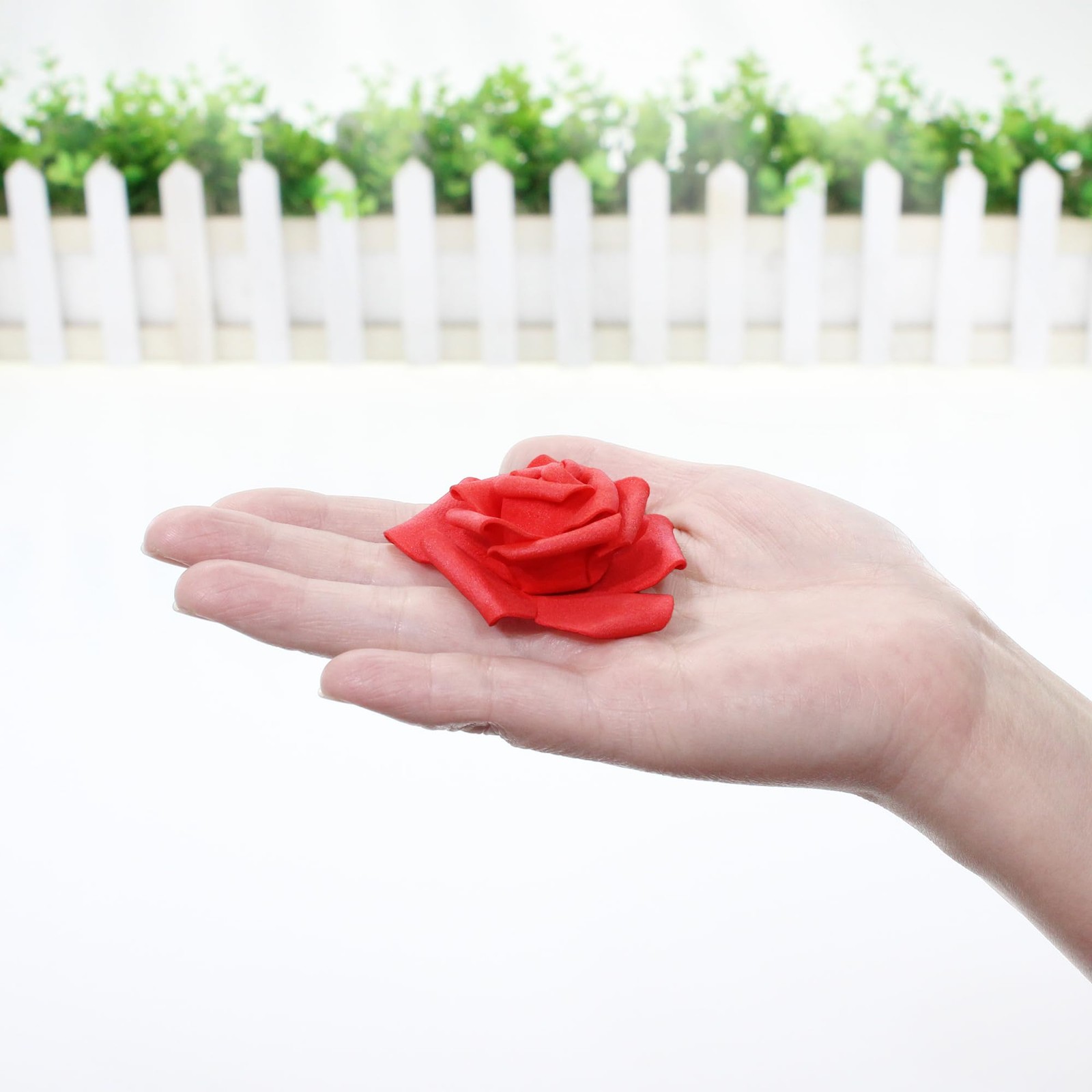 100 Pcs 2 Inch Artificial Flowers Faux Foam Fake Rose Head Bulk for Home Deco…