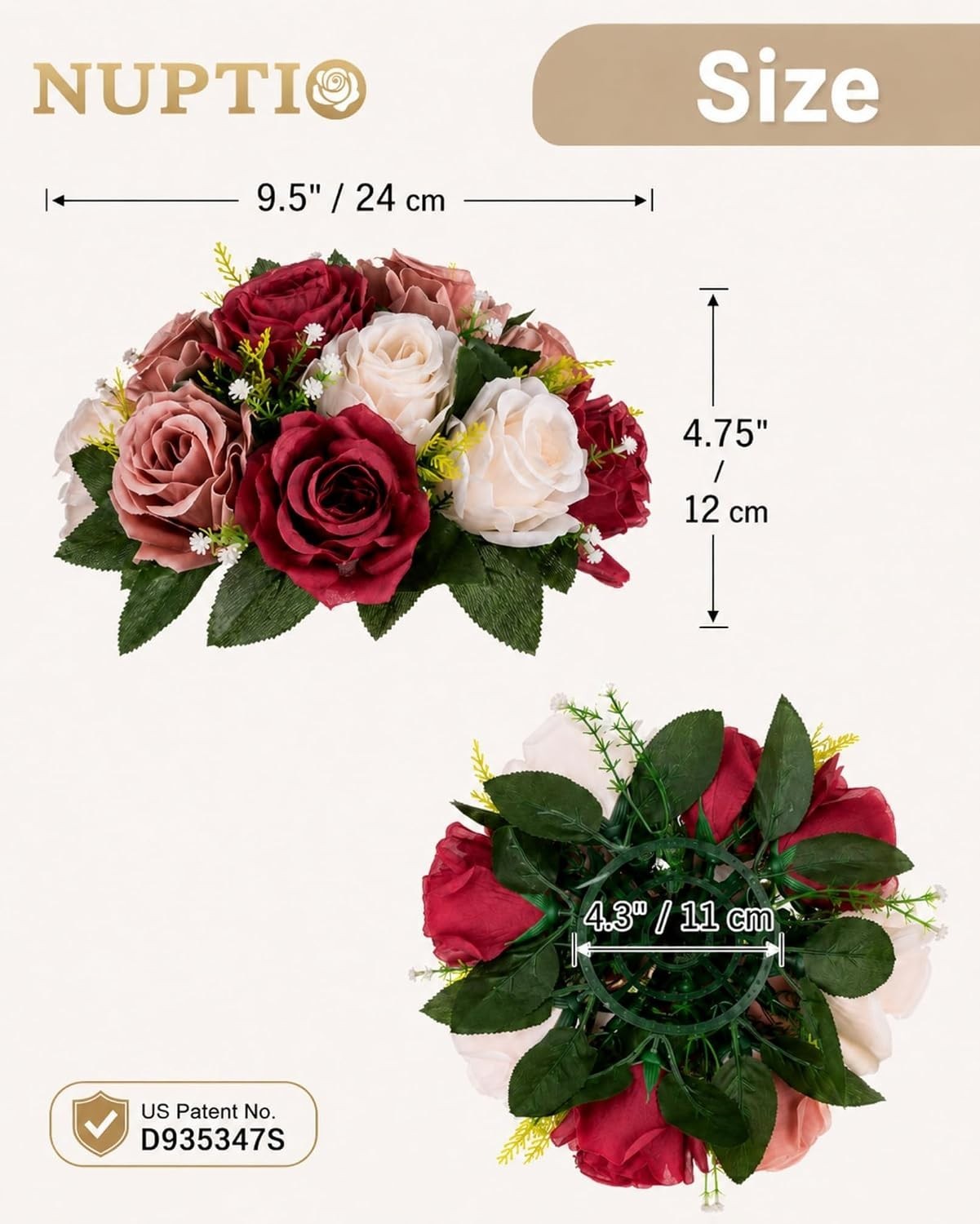 Artificial Floral Centerpieces – 9.5in Diameter