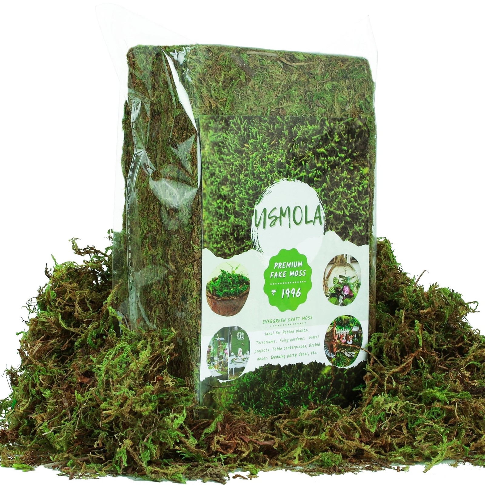 Artificial Moss for Indoor Plants, 16OZ Fake Moss for Crafts, Decorative Cent…