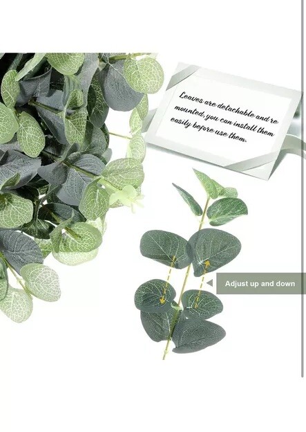 Tigeen 100 Pcs Artificial Eucalyptus Stems Tall 11.8 Inch Tall Faux Eucalyptus