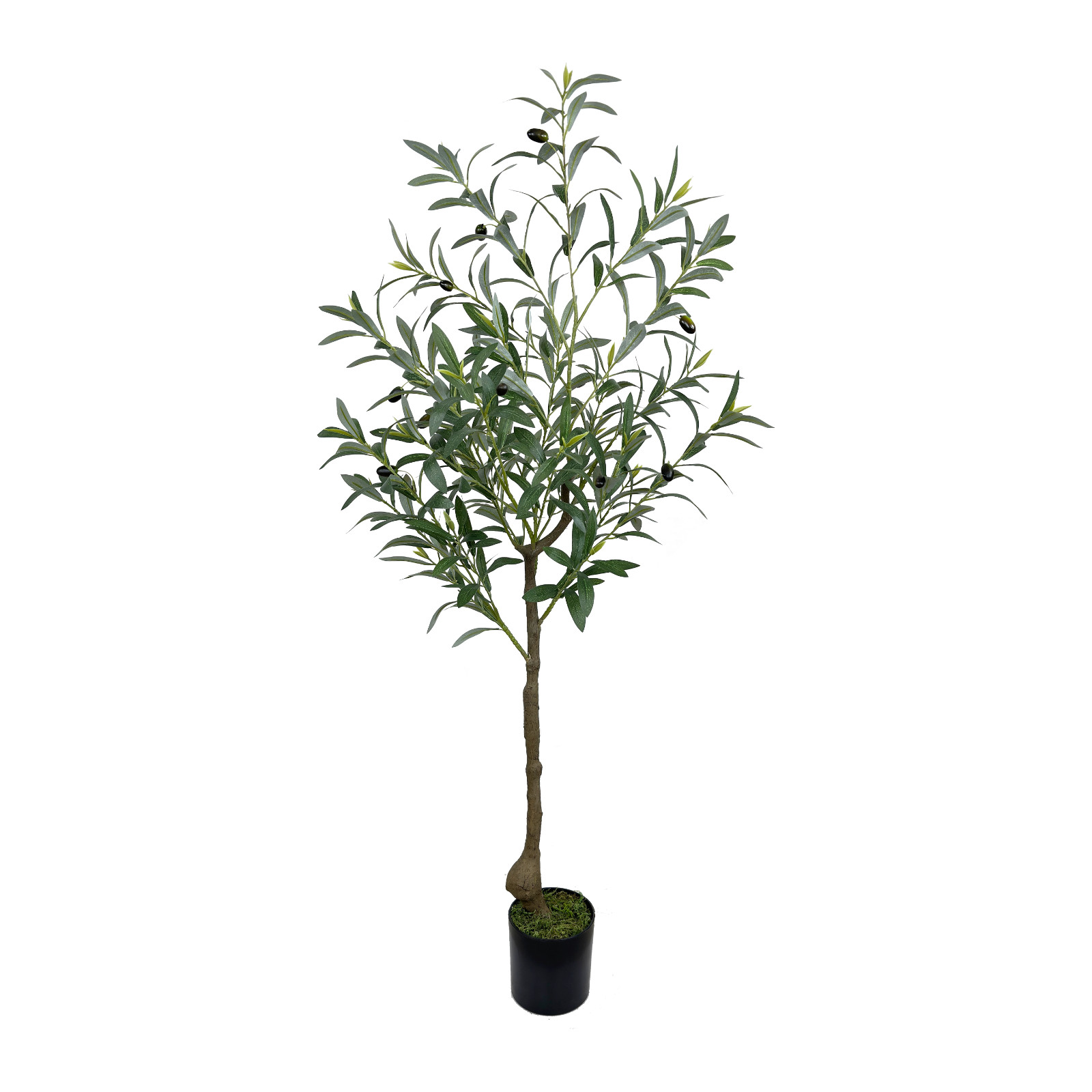 120cm Detachable Artificial OliveTree Potted Faux Greenery for Indoor Home Decor