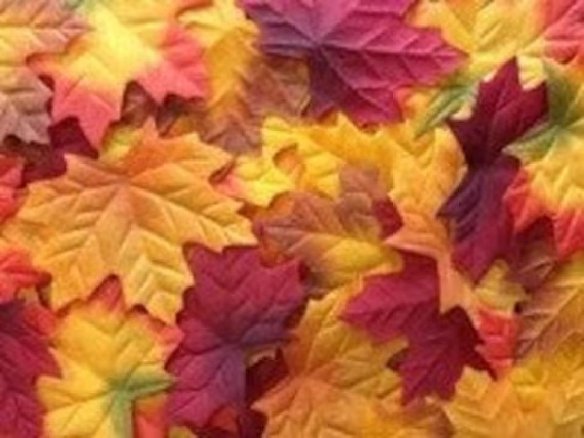 100-PC Large 4″x6″ Realistic Look Polyester Fall Leaves Decorative Accents #592
