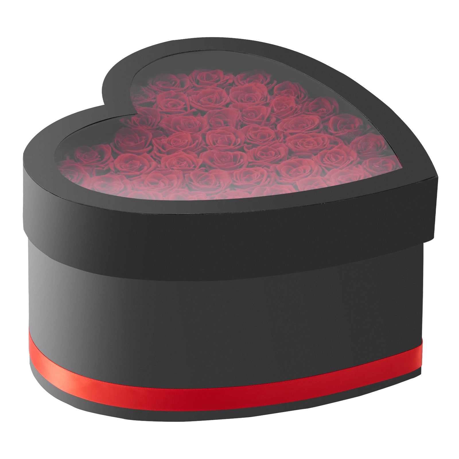 Uimoso Heart-Shaped Box with 50 Preserved Roses – Eternal Red Bouquet