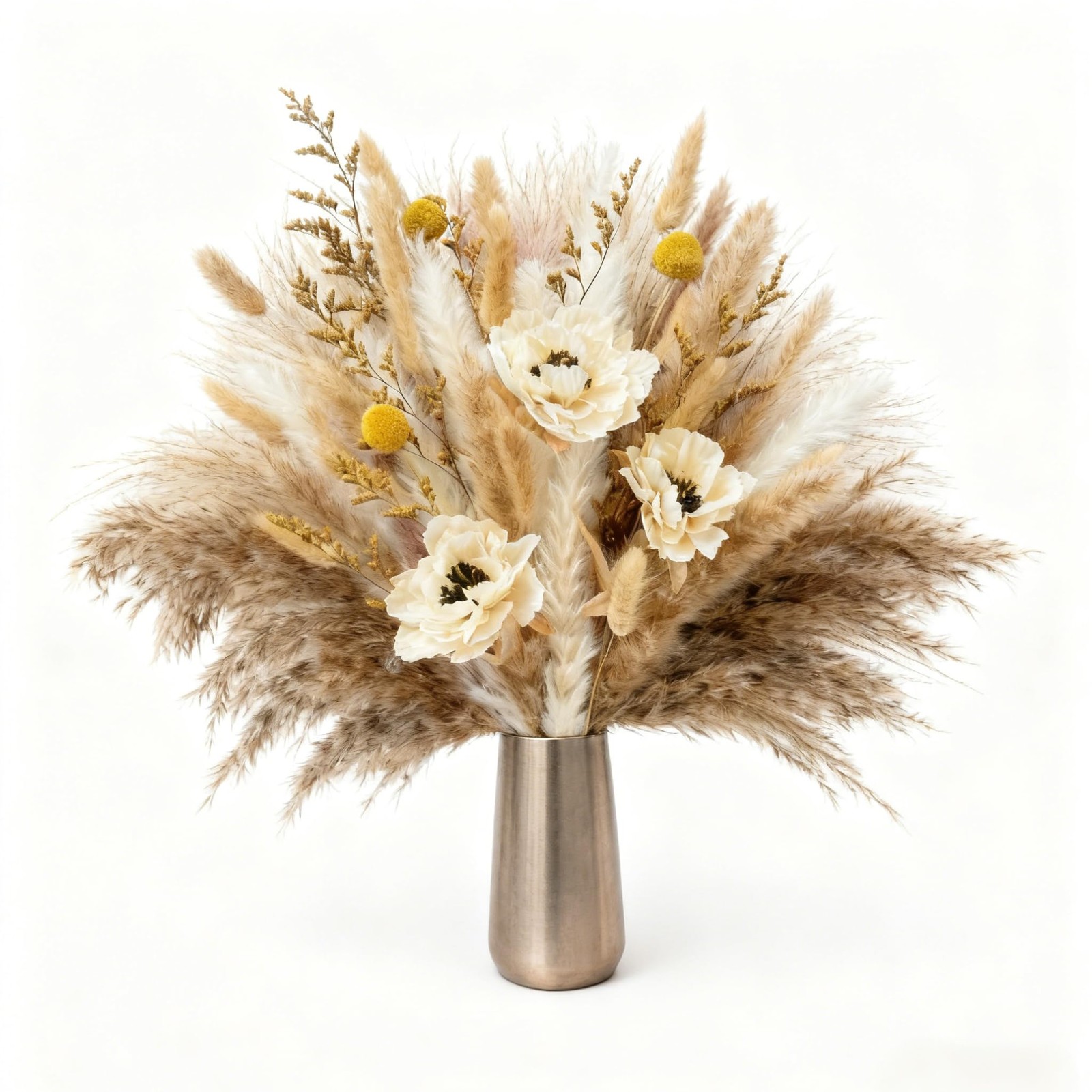 Boho Pampas Grass for Vase Filler Fluffy Natural Dried Flowers Arrangements w…
