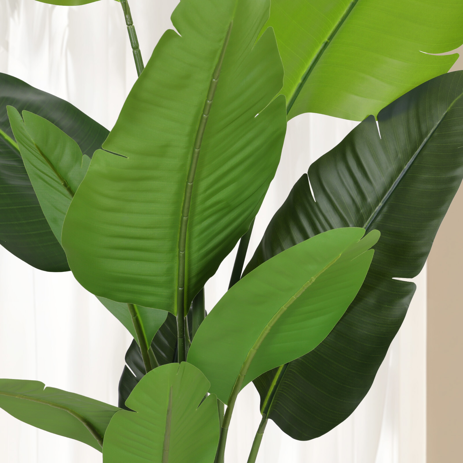 6FT Tall Bird of Paradise Artificial Silk Palm Tree w/ Planter for Office House