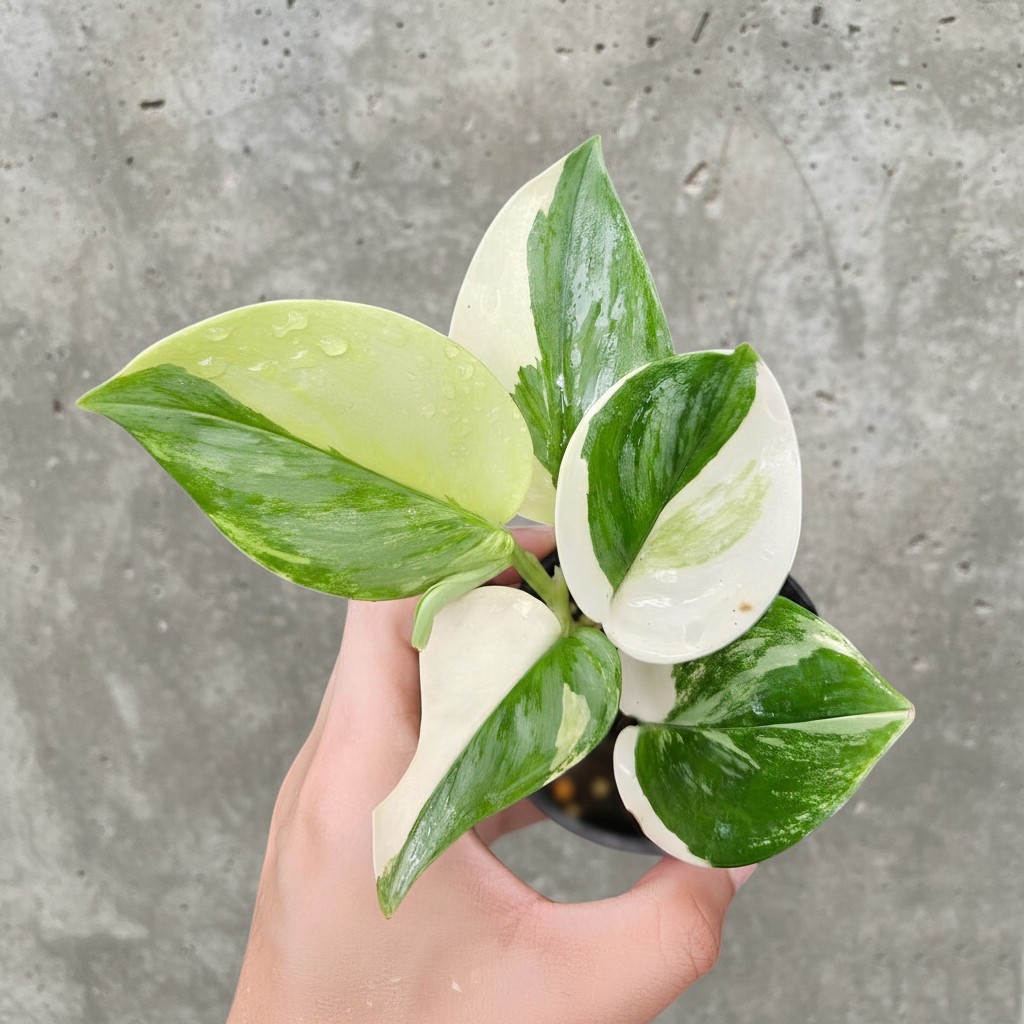 Scindapsus Treubii Monnlight Variegated – Rare Aroid Vine – Collector Aroid