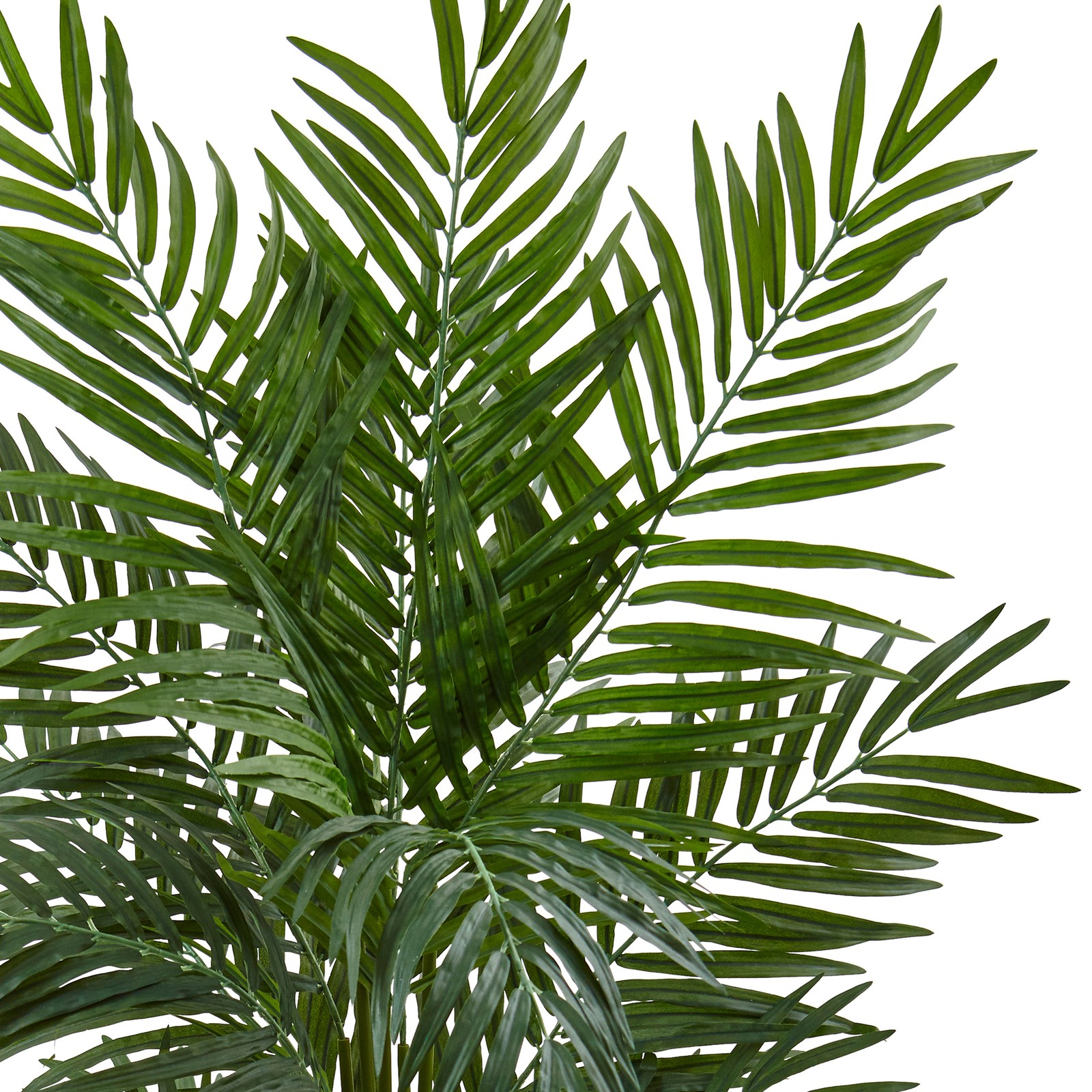 Nearly Natural 5ft Areca Palm Artificial Tree in Weave Planter in Green