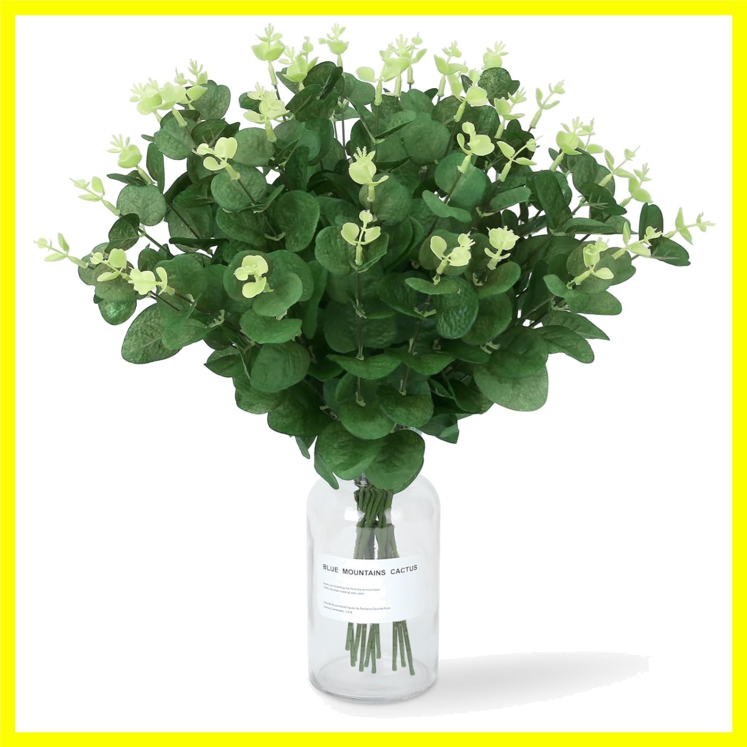 10 Pcs Faux Eucalyptus Stems Artificial Greenery Stems Green Fake Plants Leav…