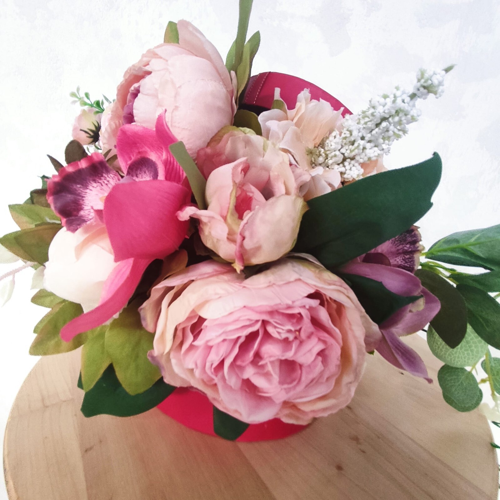 Heart shaped flower box Artificial flower 13.8″ Flowers Box Birthday Valentine’s