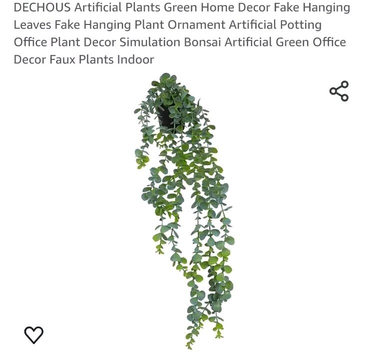 Artificial Hanging Plants for Shelf Fake Potted Greenery Plant Faux Mandala